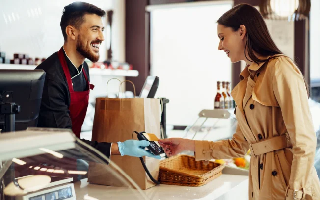 Food & Beverage POS checkout — LS Central hospitality tenant served by Novasoft