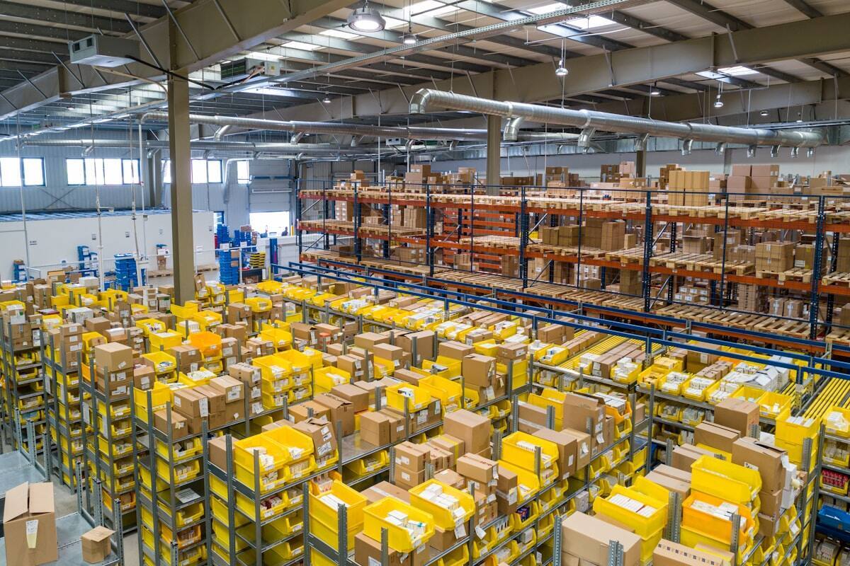 Distribution warehouse with palletised stock — FMCG and cold-chain tenant on Novacare